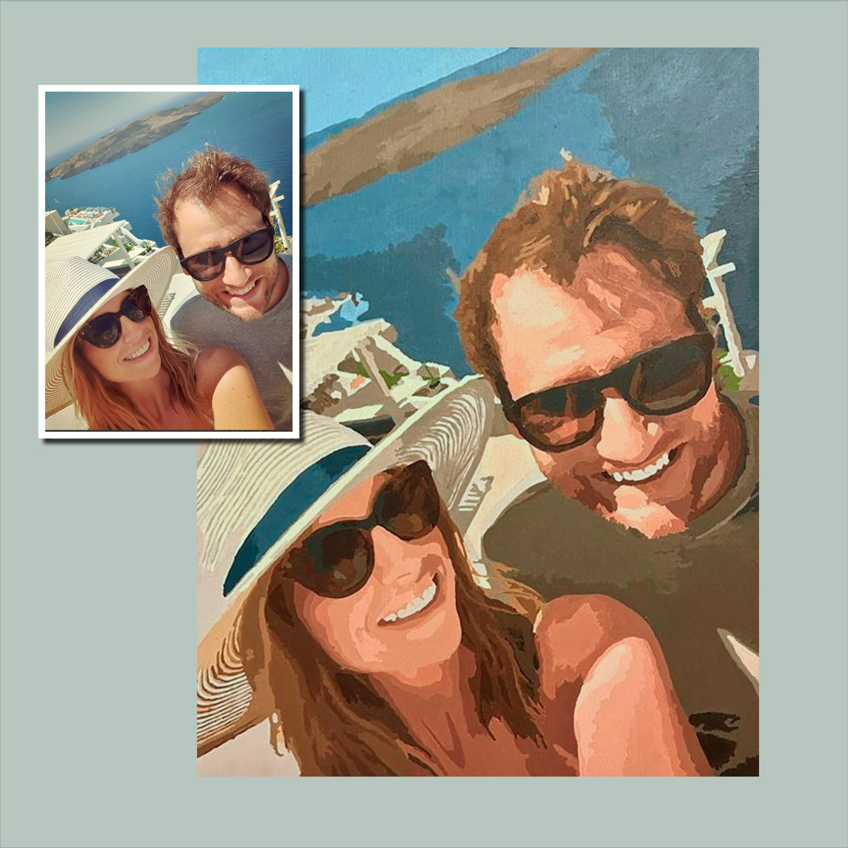 Holiday photo paint by numbers