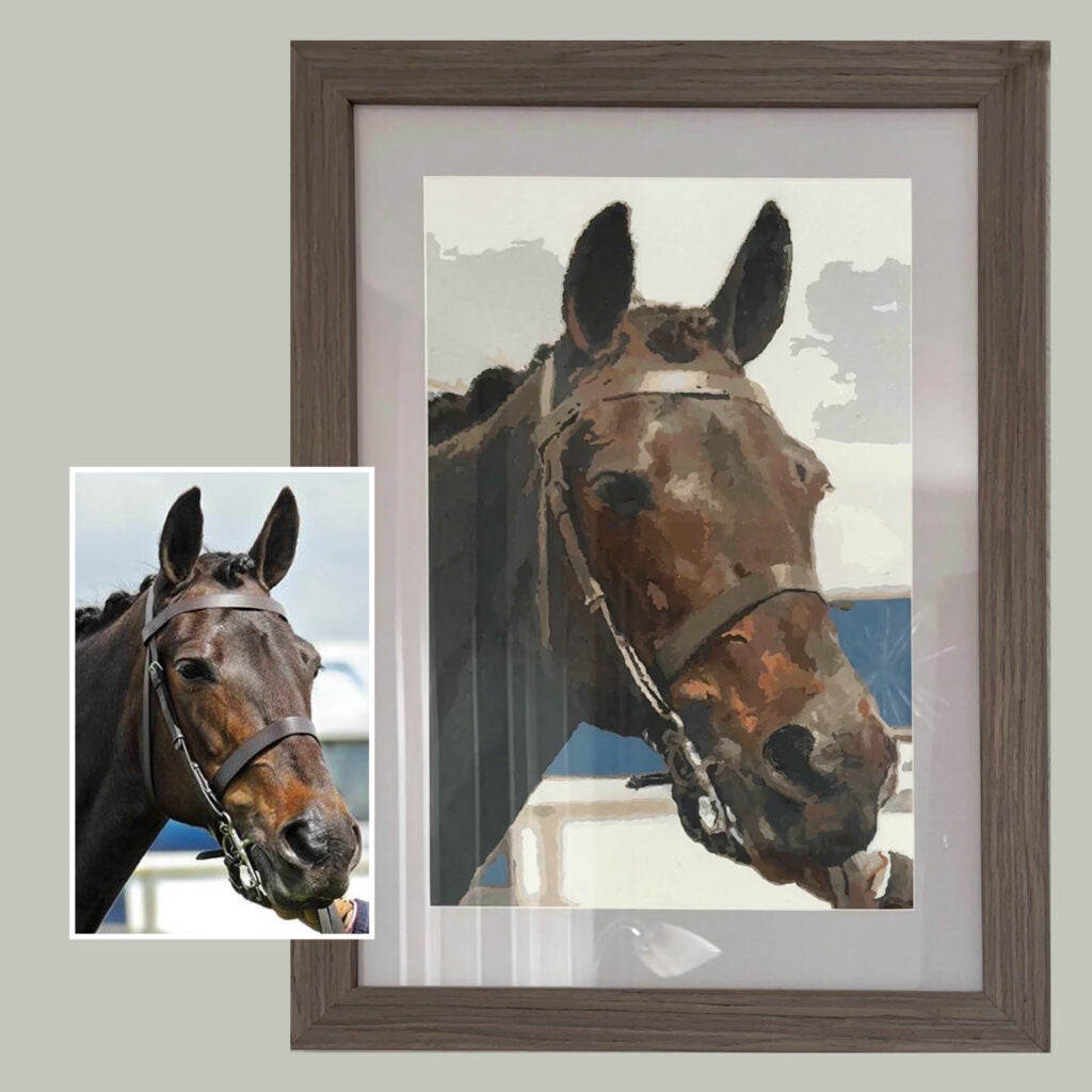 horse portrait paint by numbers