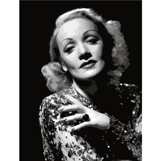 Marlene Dietrich paint by numbers kit