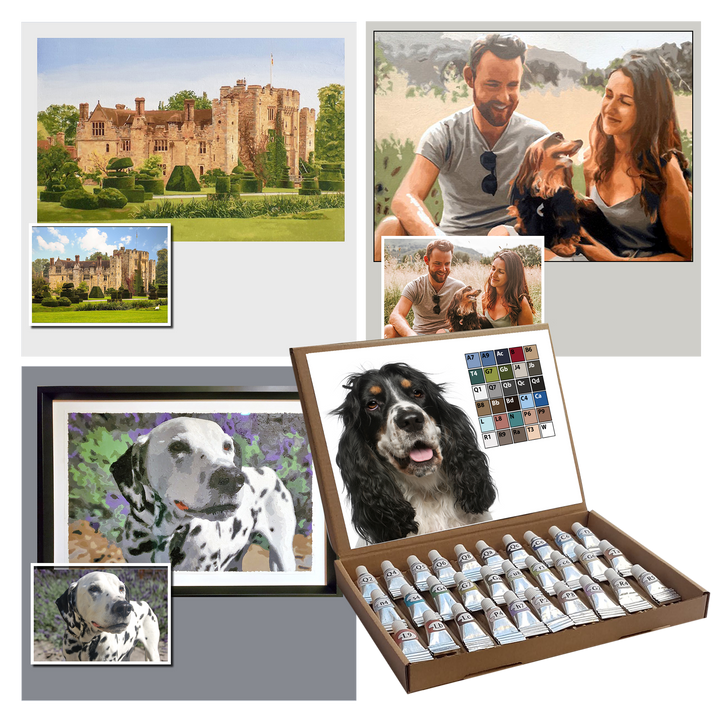 personalised paint by numbers kit from your photo Painted by You