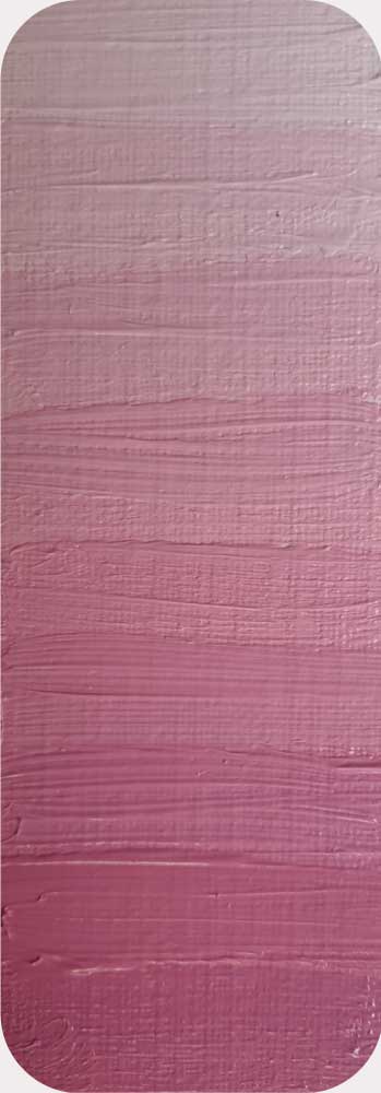 range of pinks from light to dark hand painted in oils prepared for a paint by numbers kit
